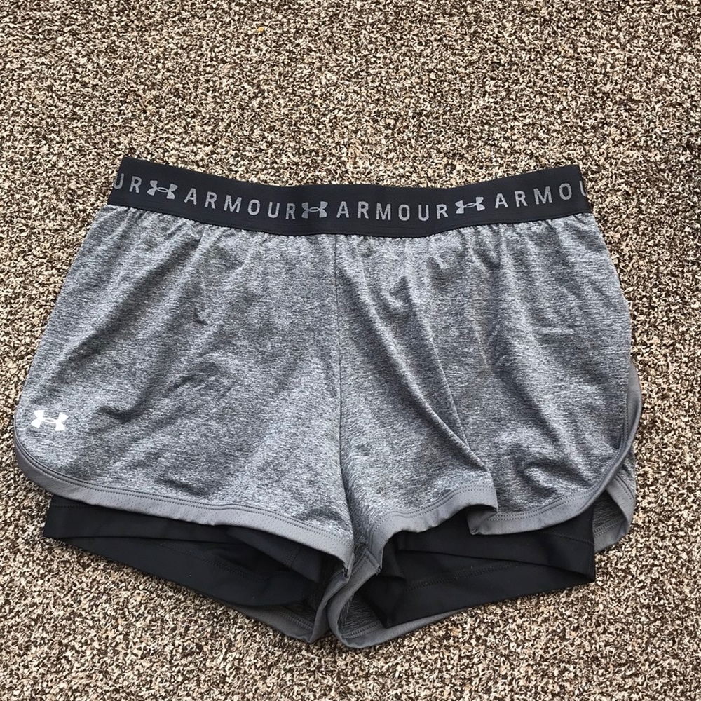 Under Armour black exercise shorts